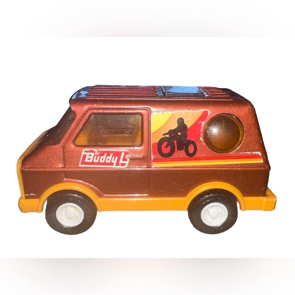 Vintage Buddy‎ L Brown & Copper Van Pressed Steel & Plastic Bubble Window 5